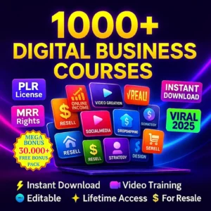 1000+ Business Video Courses Mega Bundle | PLR and MRR Rights | E-Commerce
