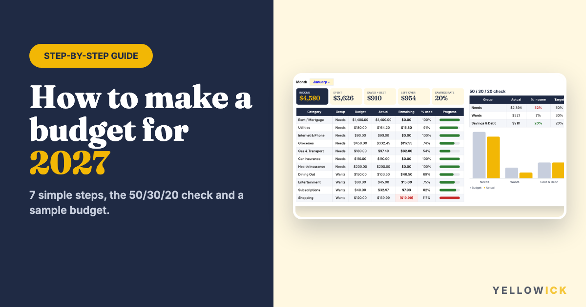 How to make a budget for 2027: step-by-step guide with a budget planner spreadsheet