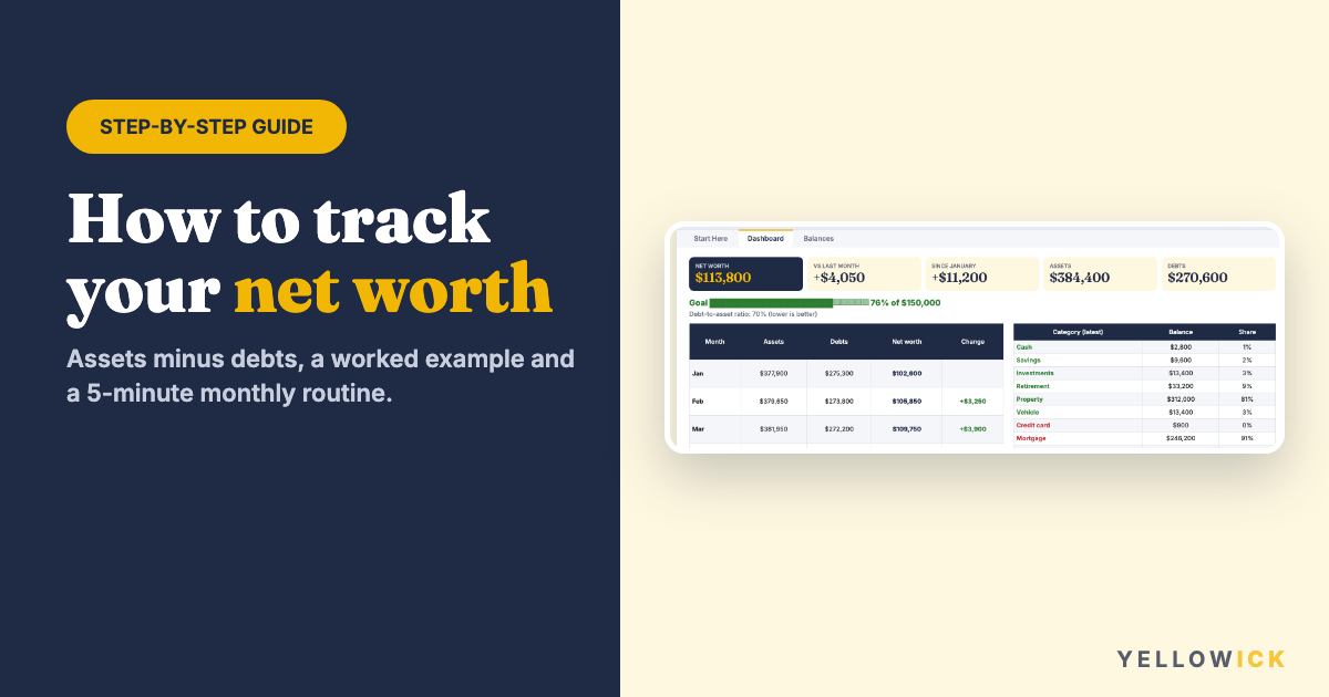 How to Track Your Net Worth: A Simple Step-by-Step Guide (With Example)