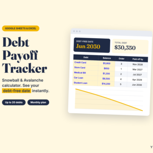 Debt Payoff Tracker Spreadsheet – Snowball & Avalanche Calculator