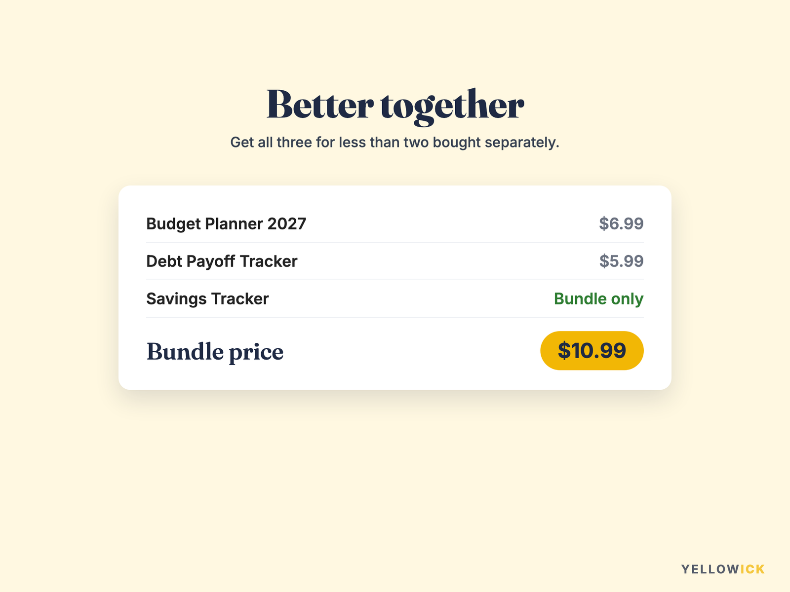Finance Planner Bundle 2027 – Budget, Debt Payoff & Savings Tracker
