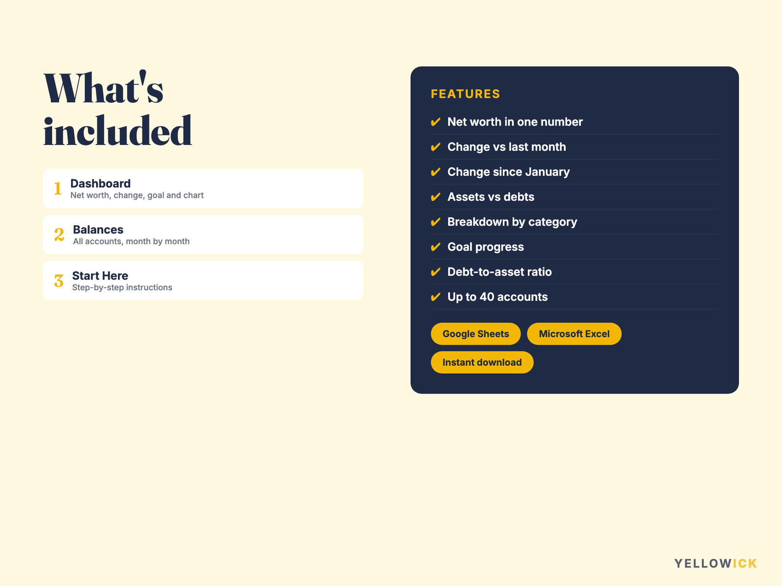 Net Worth Tracker Spreadsheet – Monthly Assets, Debts & Net Worth Goal